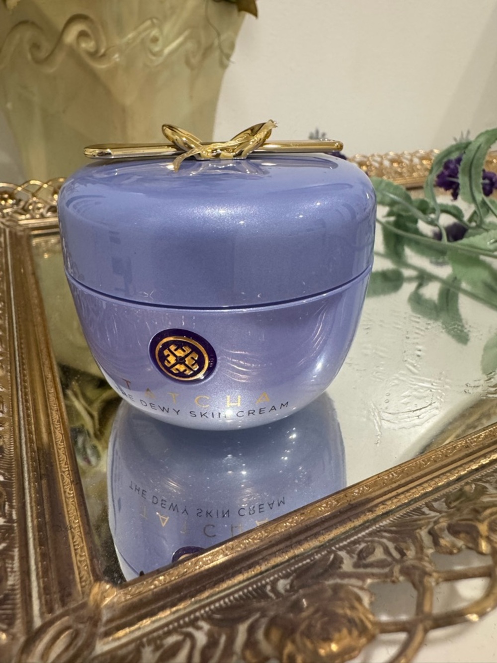 Tatcha Dewy Skin Cream - Lavender with Gold Accents